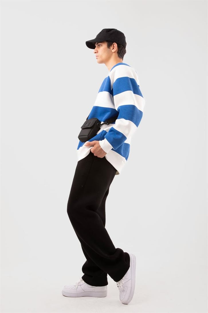 Basic Mavi Relax Fit Eşofman Altı