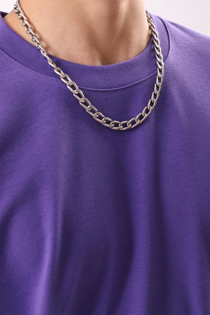 Basic Mor Regular Fit Tişört
