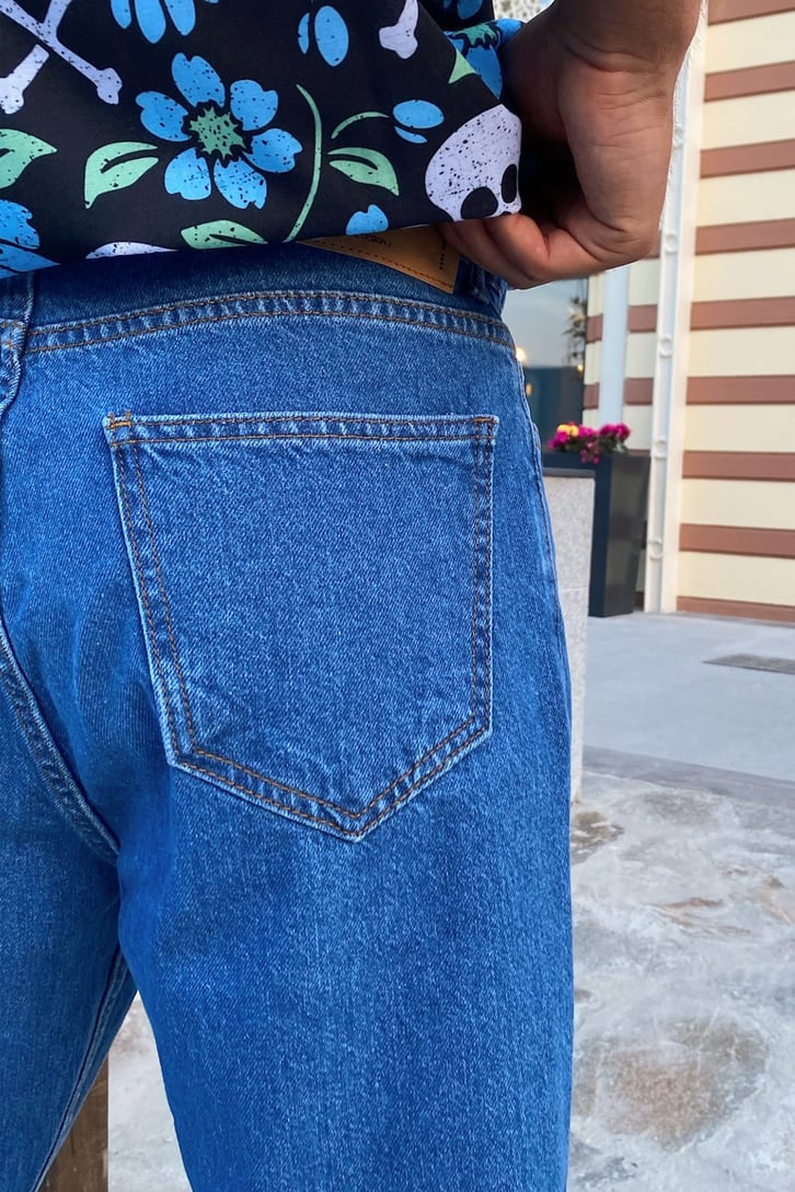 Basic Navy Blue Mom Jean