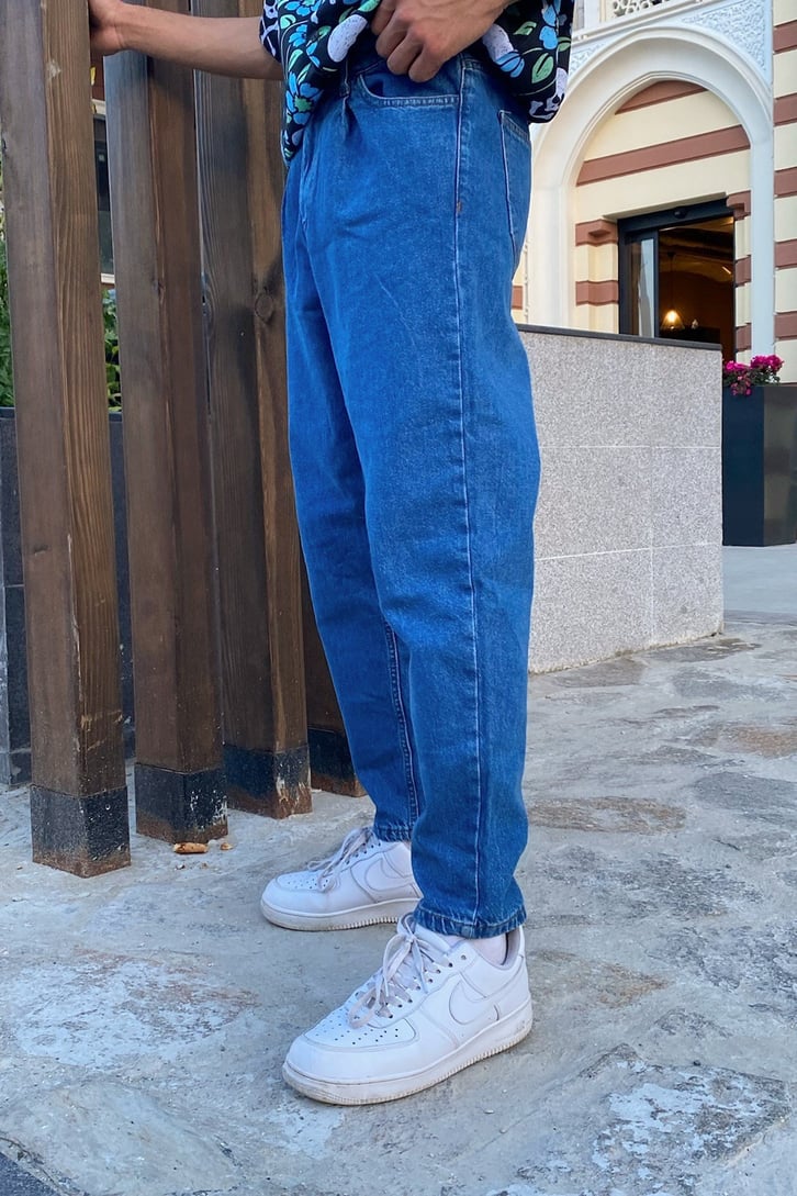 Basic Navy Blue Mom Jean