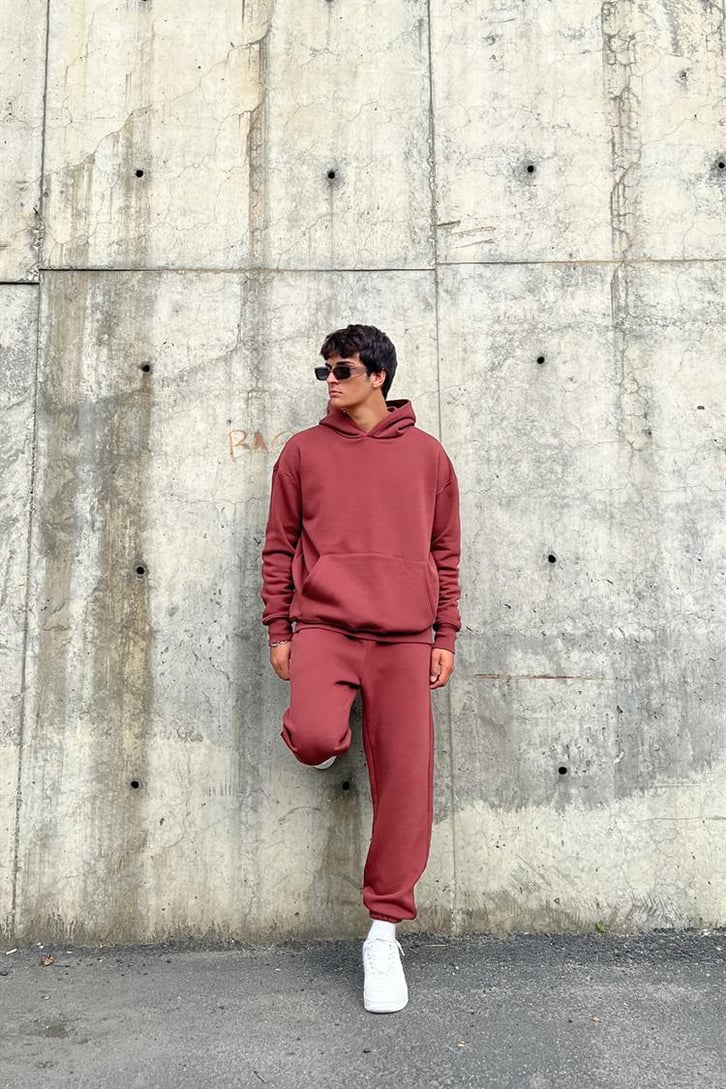 Basic Outfit Bordo Eşofman Takımı