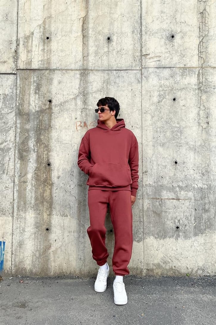 Basic Outfit Bordo Eşofman Takımı