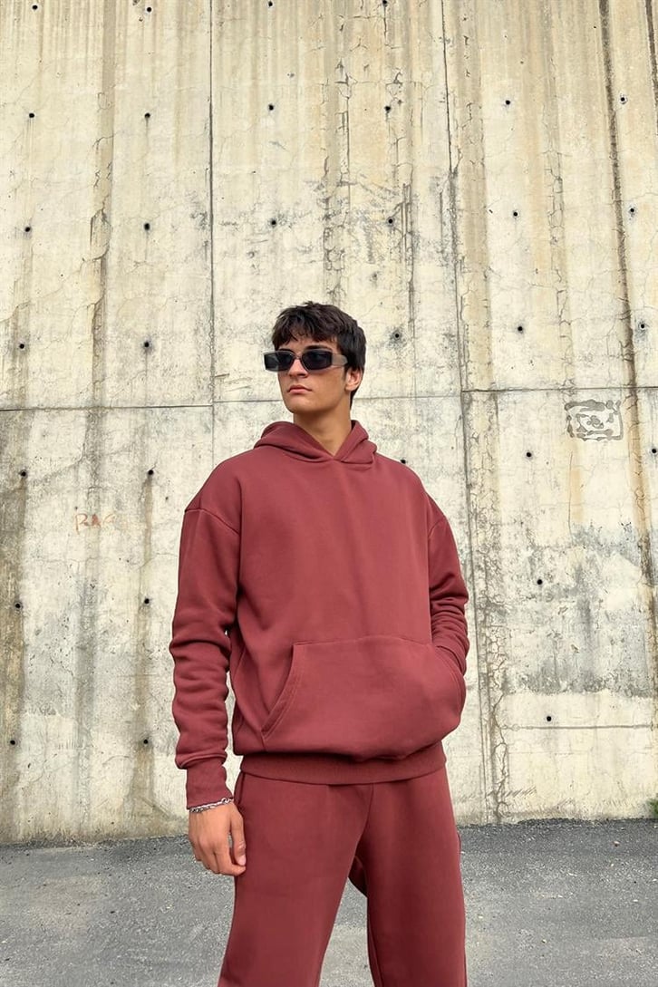 Basic Outfit Bordo Eşofman Takımı