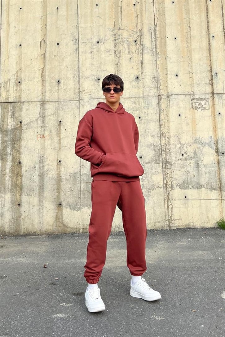Basic Outfit Bordo Eşofman Takımı