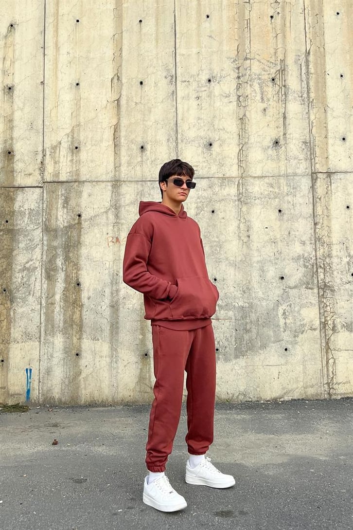 Basic Outfit Bordo Eşofman Takımı