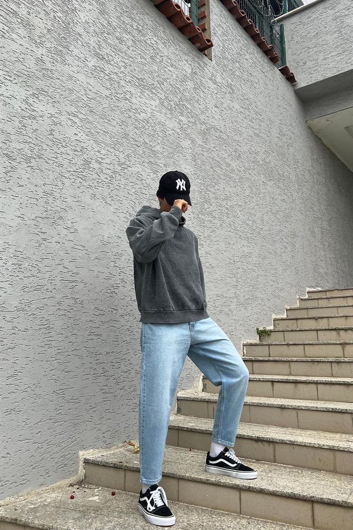 Basic Oversize Acid Wash SweeaTişört