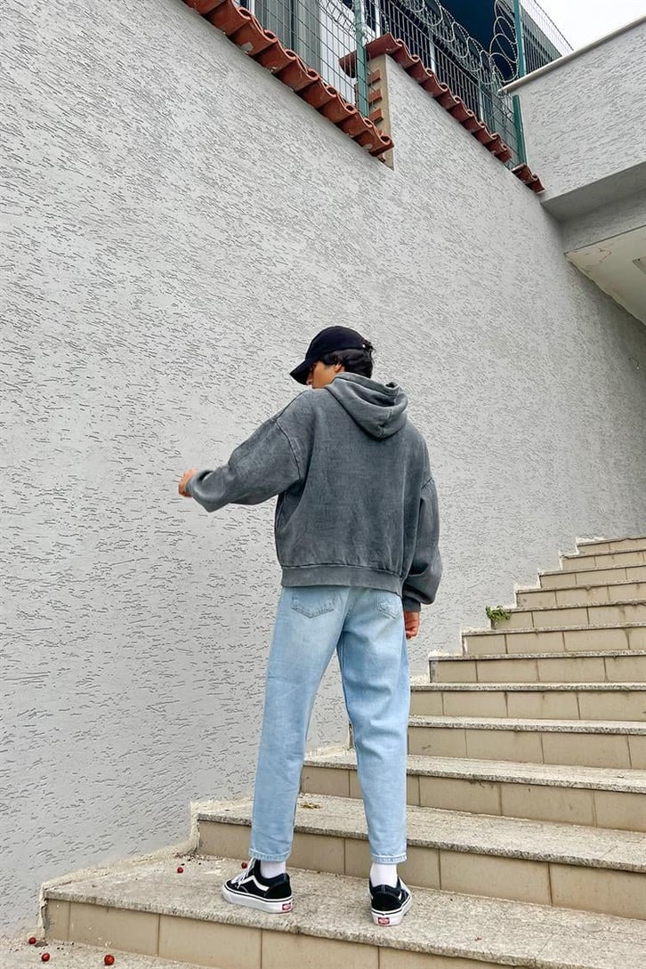 Basic Oversize Acid Wash SweeaTişört