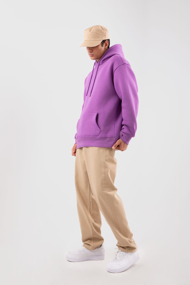 Basic Oversize Mor Hoodie