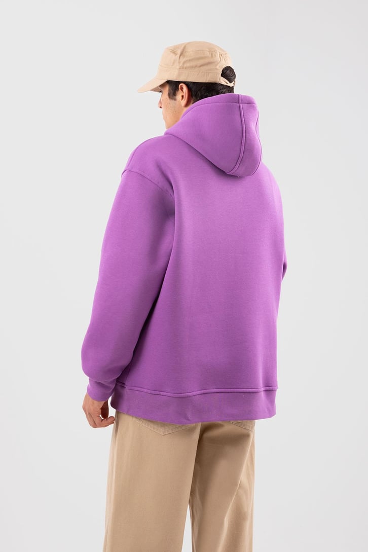 Basic Oversize Mor Hoodie