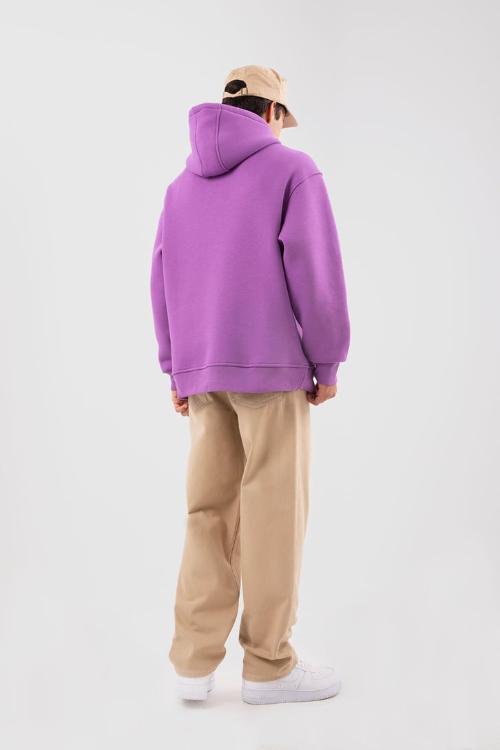 Basic Oversize Mor Hoodie