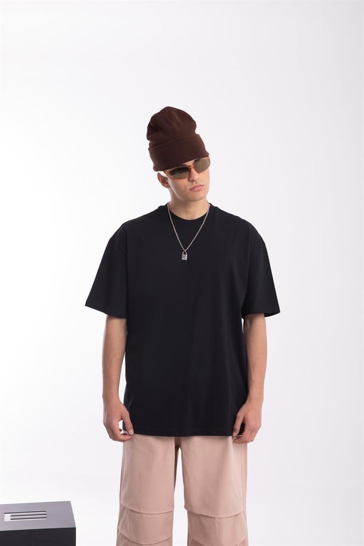 Basic Oversize Siyah Tişört