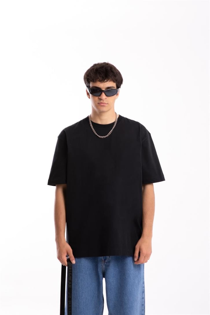 Basic Oversize Siyah Tshirt