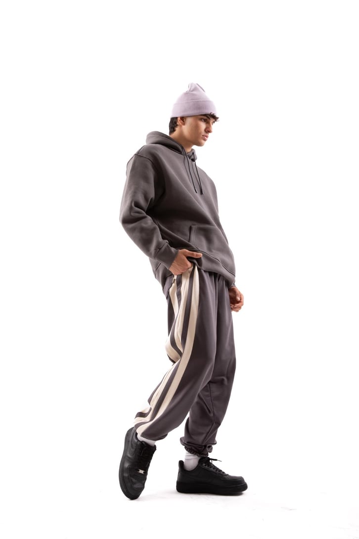 Basic Oversize Yeşil Hoodie