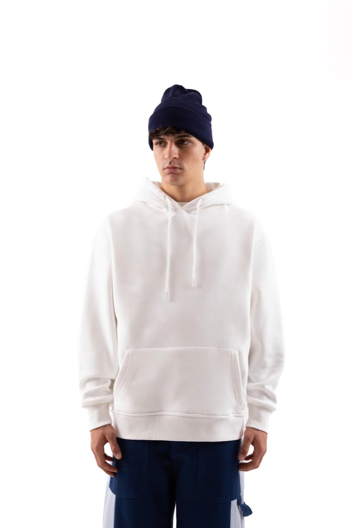 Basic Oversize Yeşil Hoodie