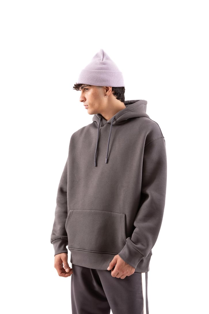 Basic Oversize Yeşil Hoodie
