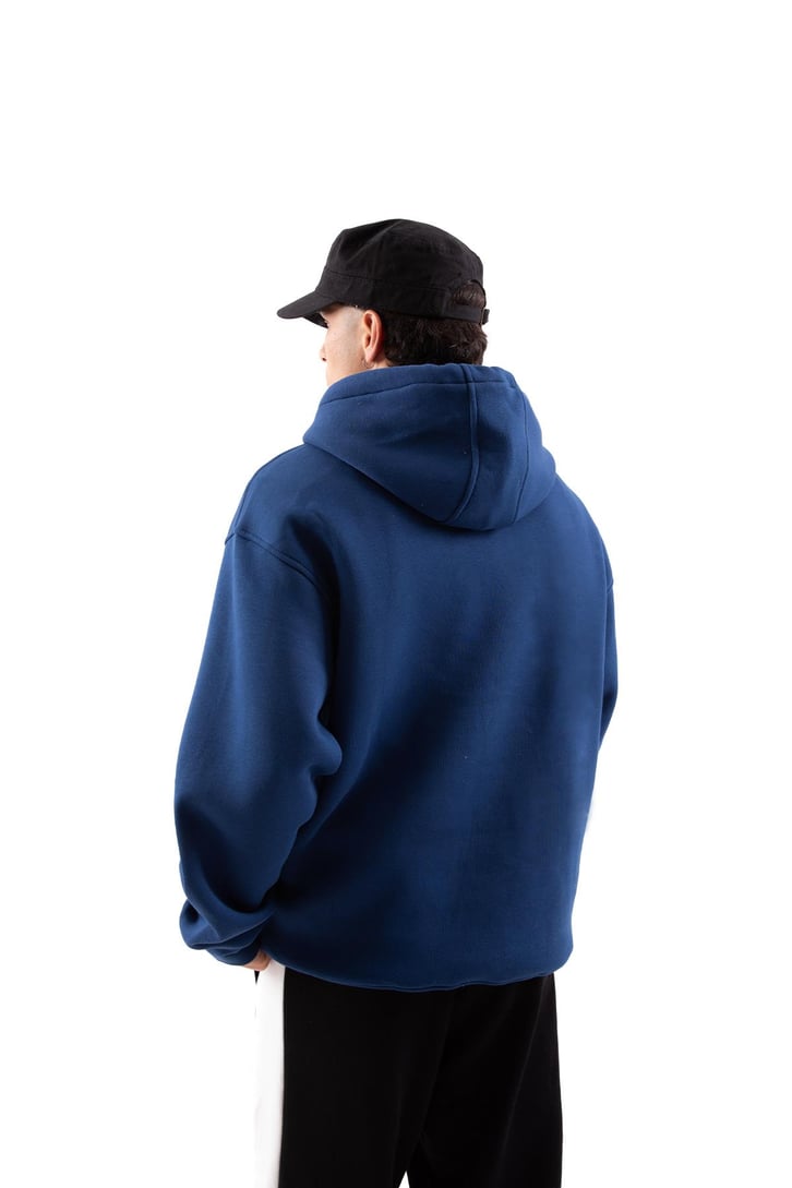 Basic Oversize Yeşil Hoodie