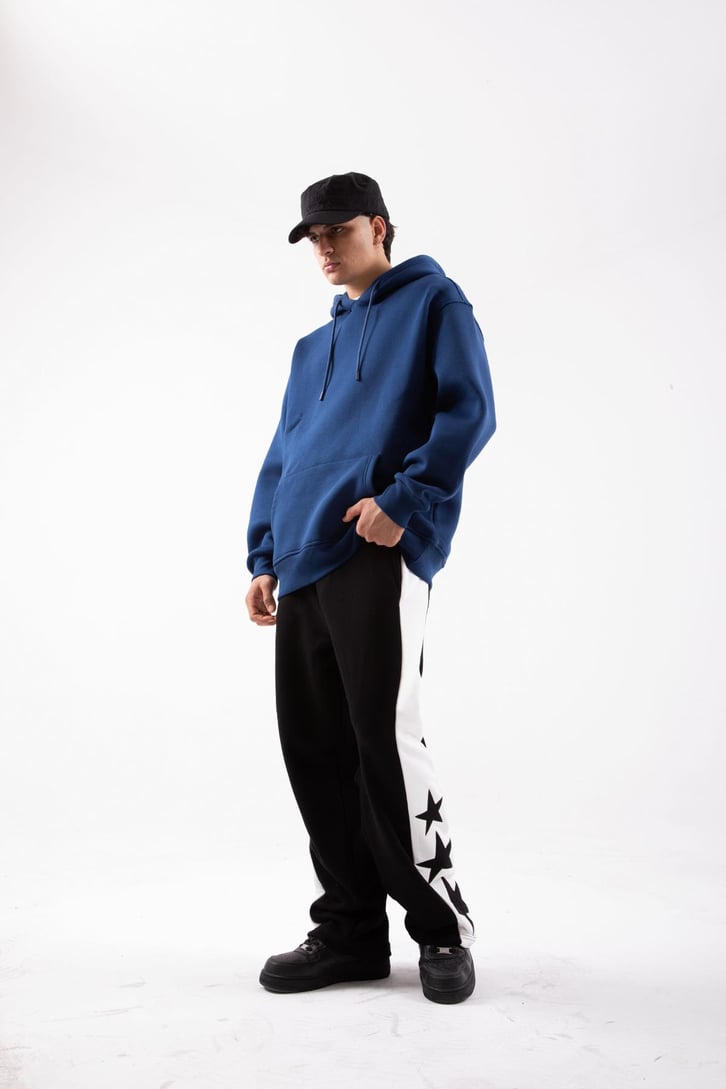 Basic Oversize Yeşil Hoodie