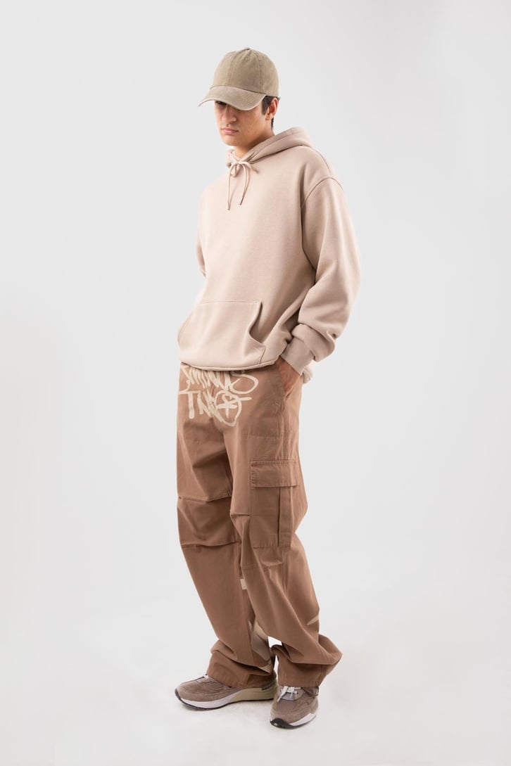 Basic Oversize Yeşil Hoodie