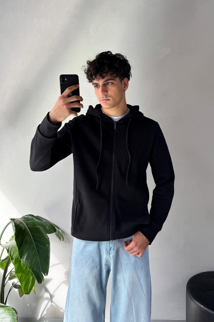 Basic Oversize Zip Hoodie