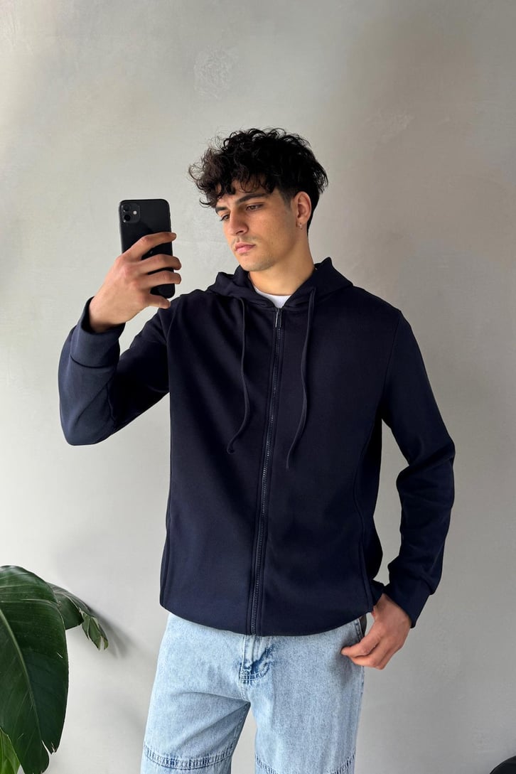 Basic Oversize Zip Hoodie