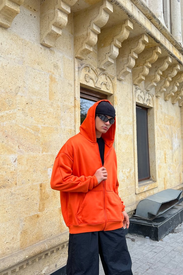 Basic Oversize Zipper Hoodie