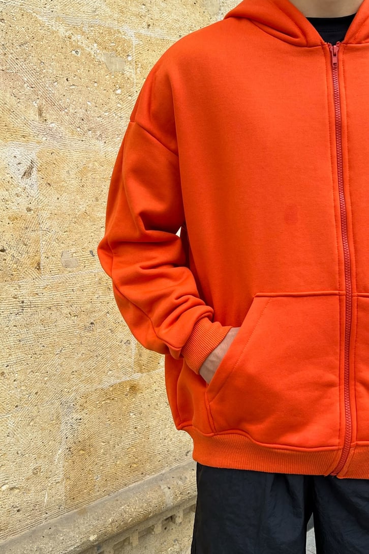 Basic Oversize Zipper Hoodie