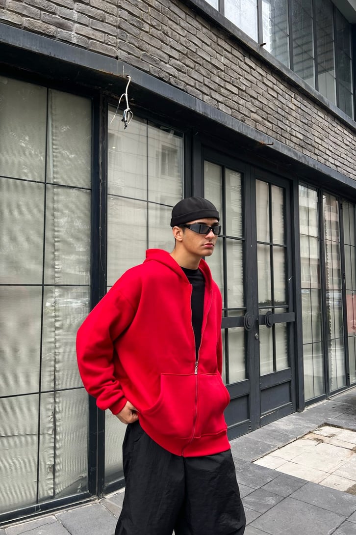 Basic Oversize Zipper Hoodie
