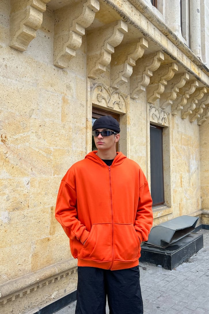 Basic Oversize Zipper Hoodie