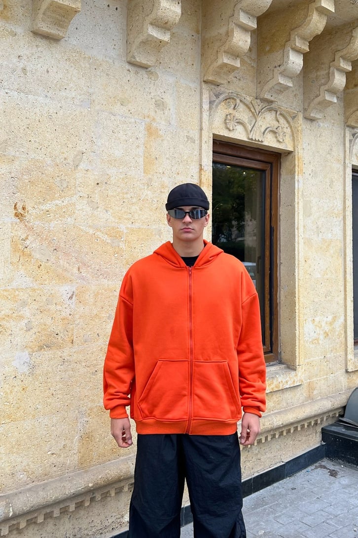 Basic Oversize Zipper Hoodie