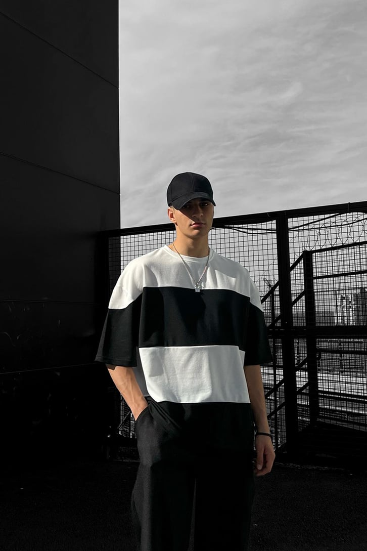 Basic Parçalı Oversize Tshirt