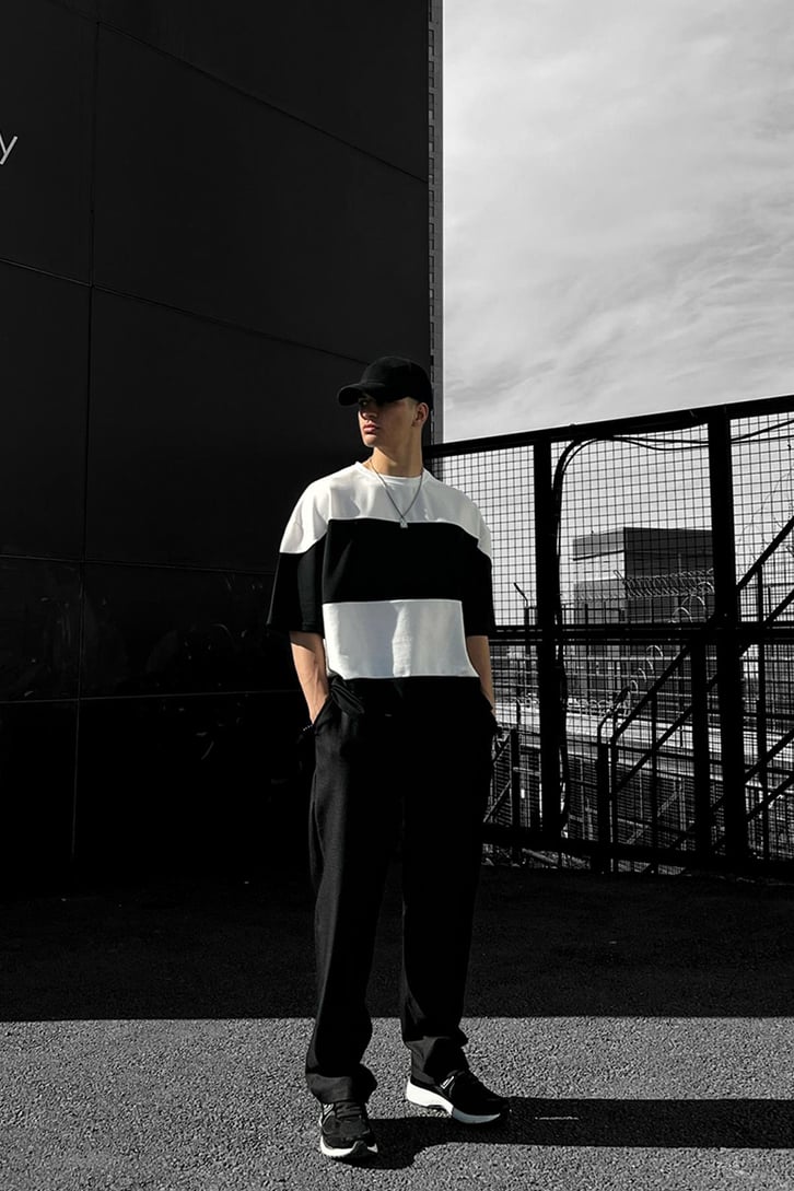 Basic Parçalı Oversize Tshirt