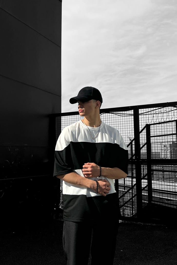 Basic Parçalı Oversize Tshirt