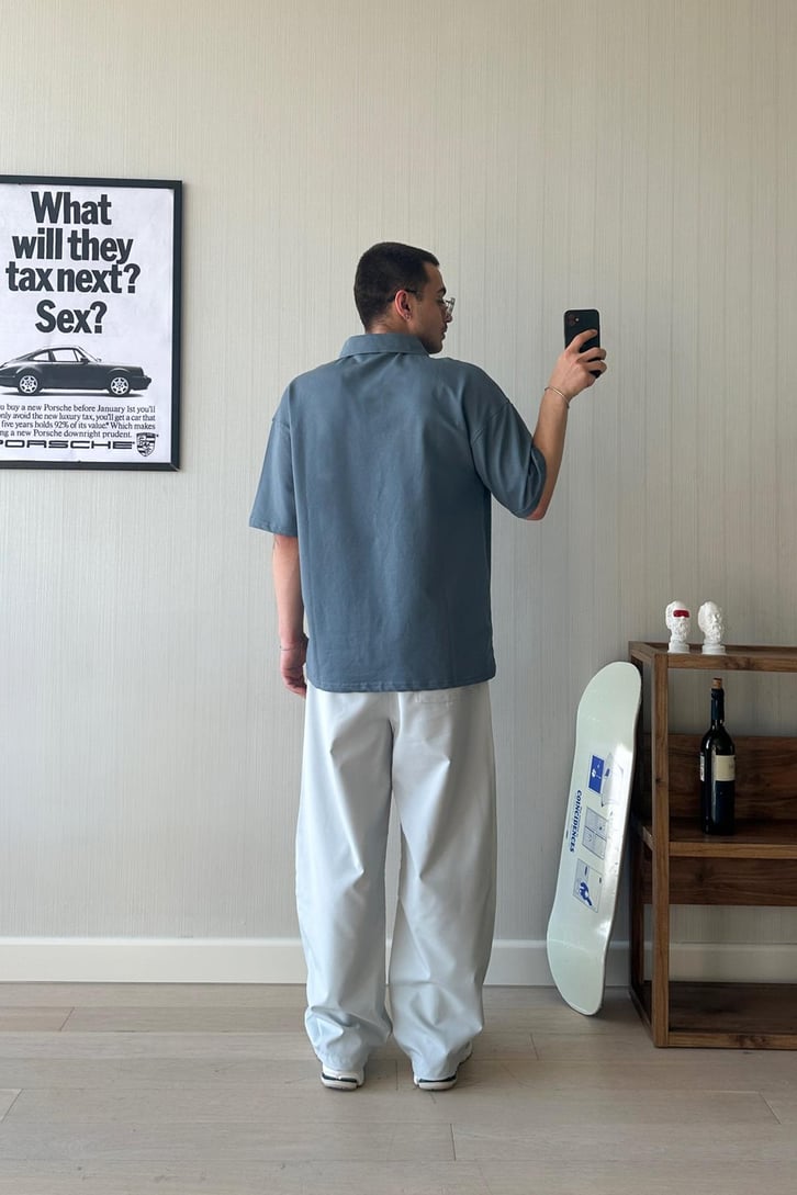 Basic Polo Yaka Oversize Tişört