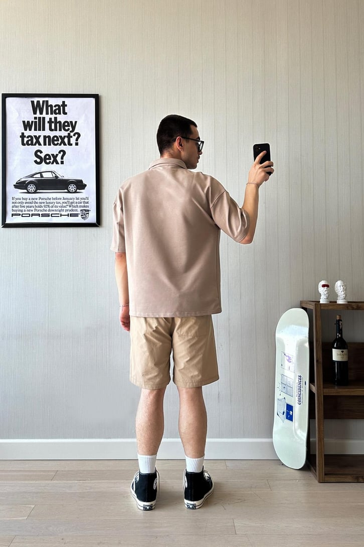Basic Polo Yaka Oversize Tişört