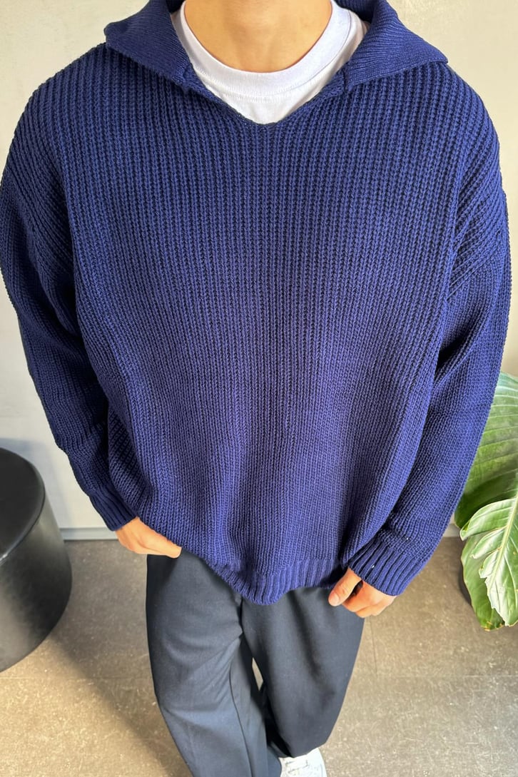 Basic Polo Yaka Triko Kazak