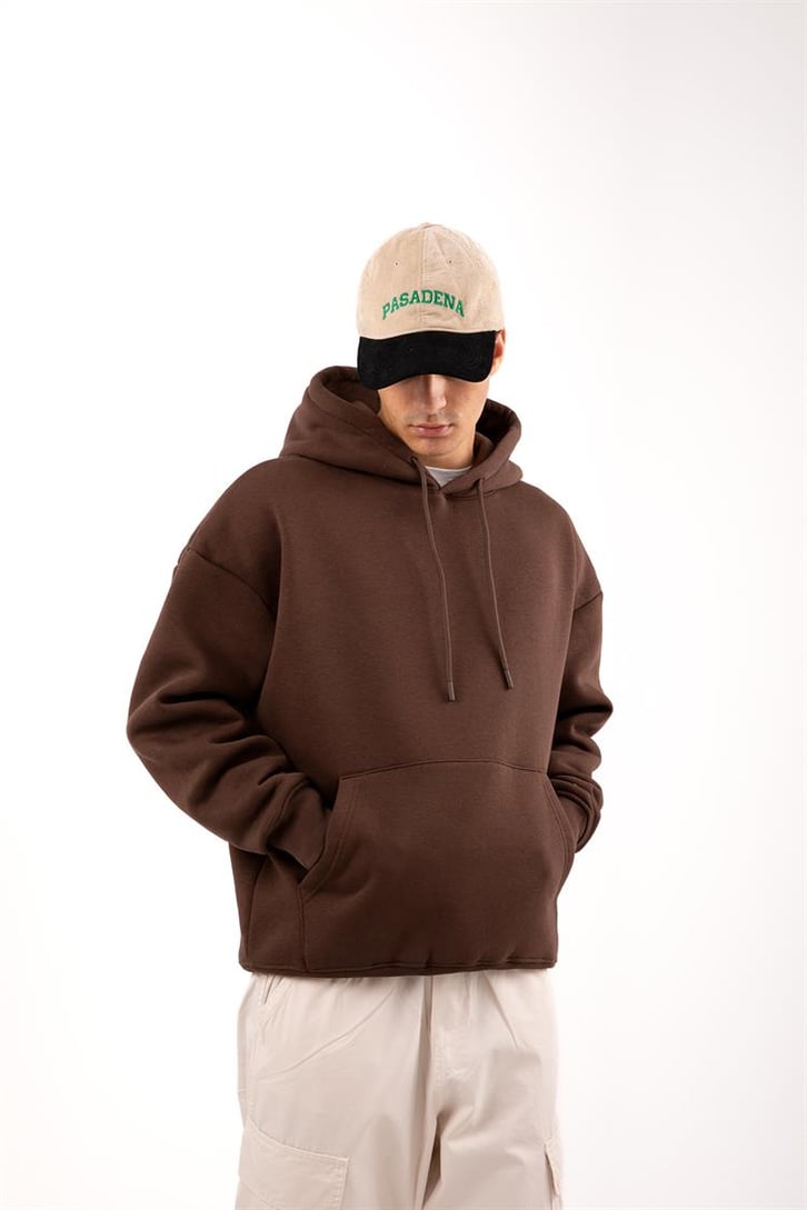 Basic Relax Fit Beyaz Hoodie