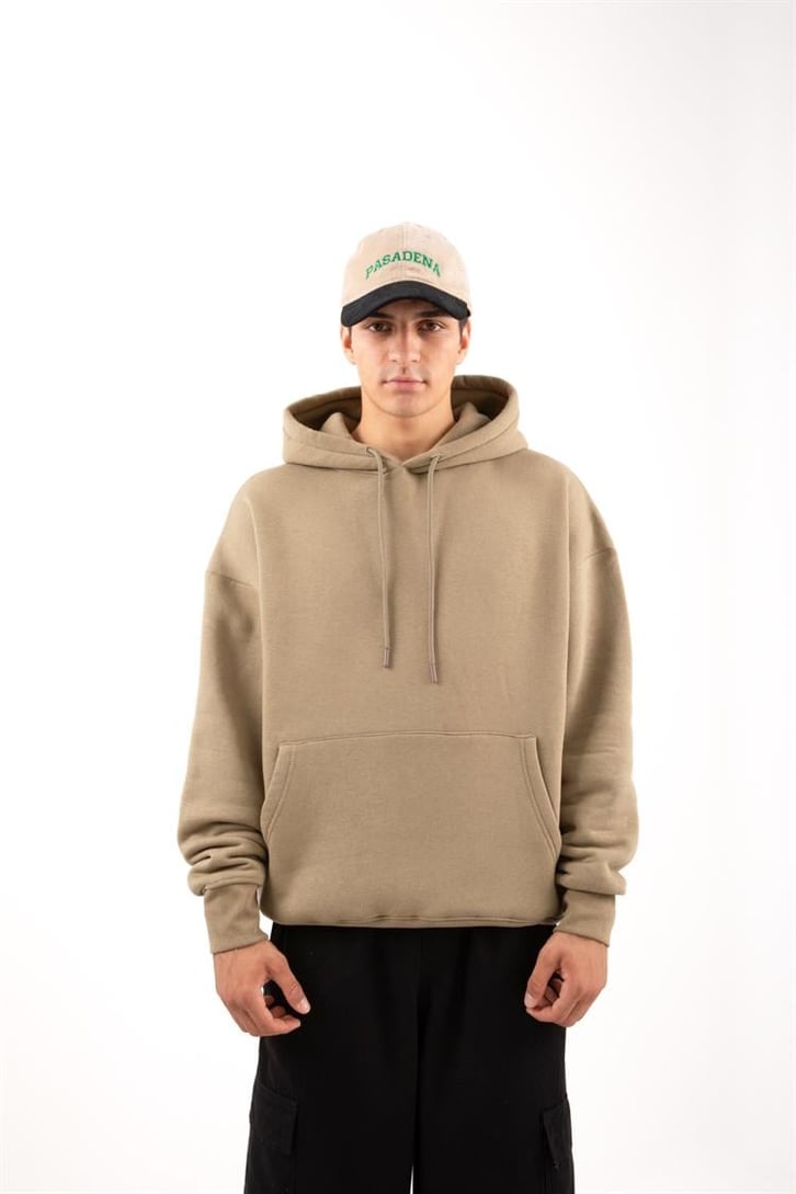 Basic Relax Fit Beyaz Hoodie