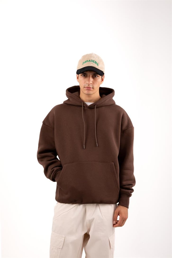 Basic Relax Fit Beyaz Hoodie