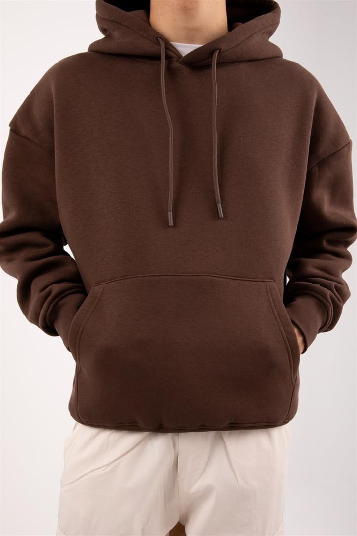 Basic Relax Fit Beyaz Hoodie