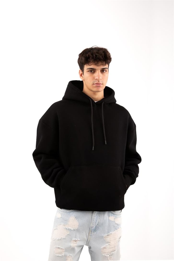 Basic Relax Fit Kırmızı Hoodie