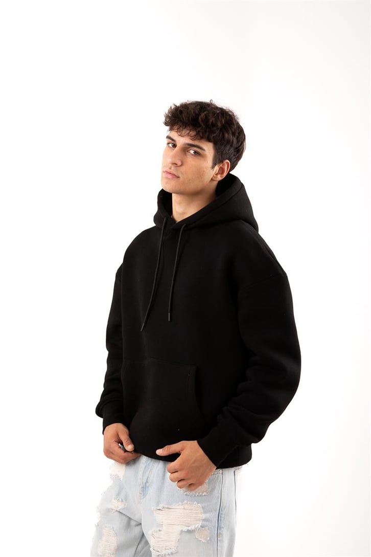 Basic Relax Fit Kırmızı Hoodie