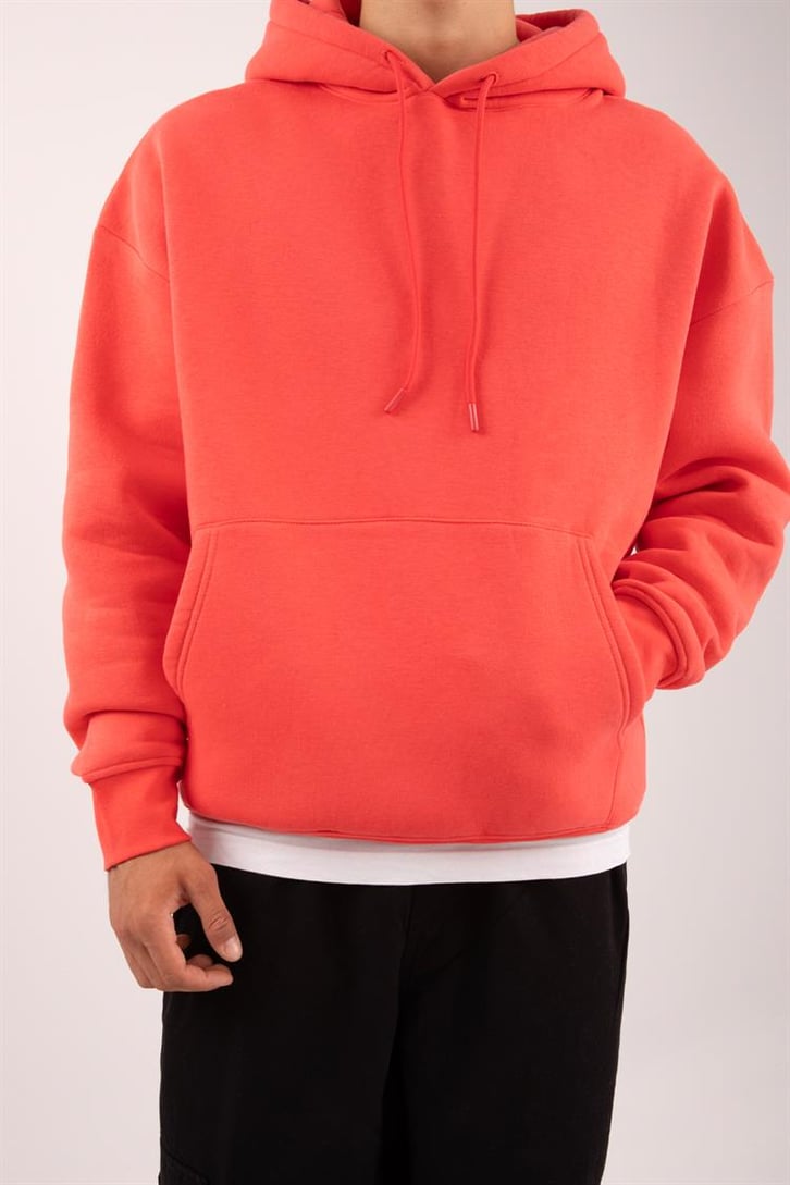 Basic Relax Fit Kırmızı Hoodie