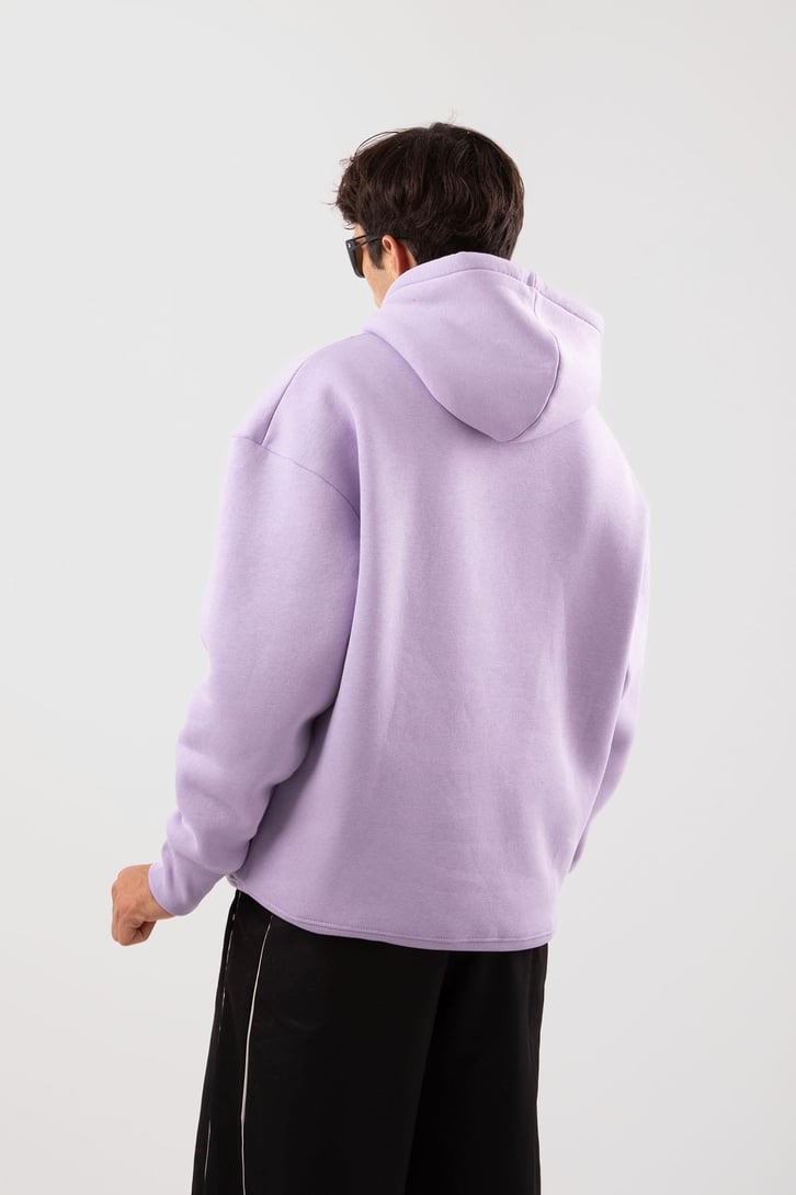 Basic Relax Fit Lila Hoodie