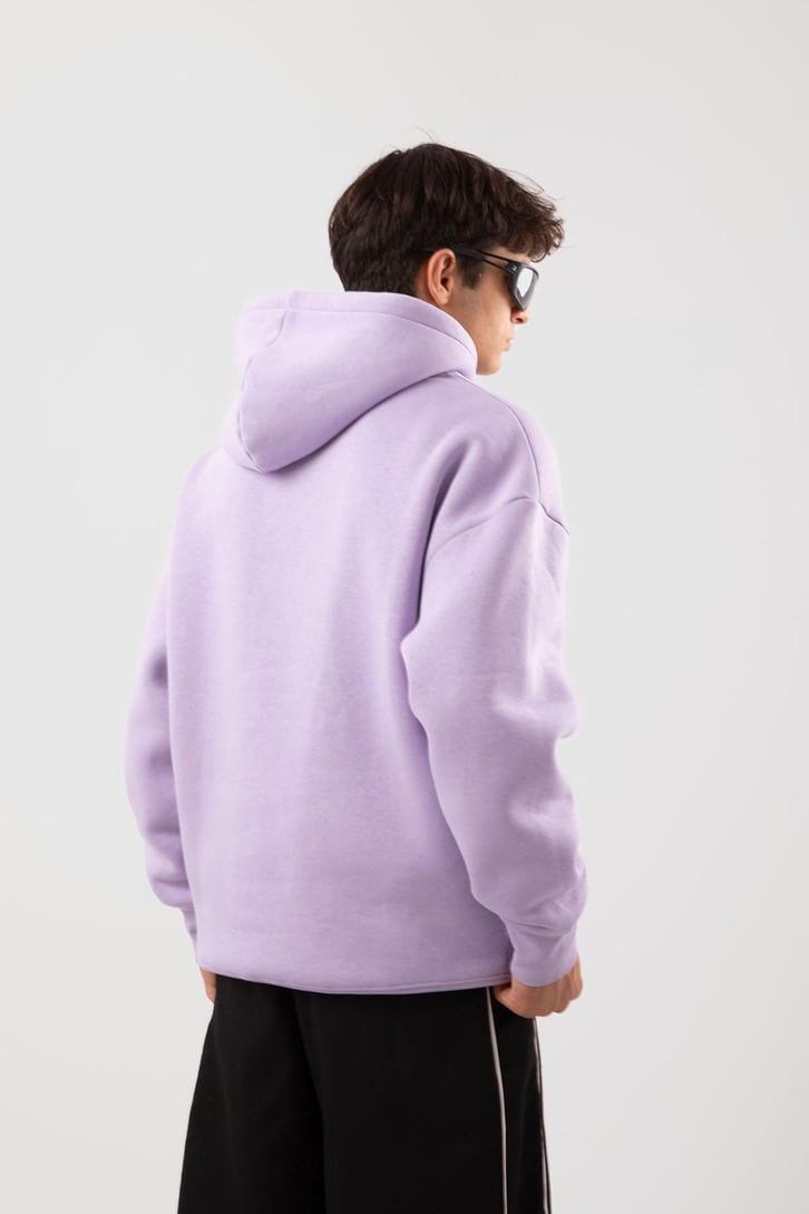 Basic Relax Fit Lila Hoodie