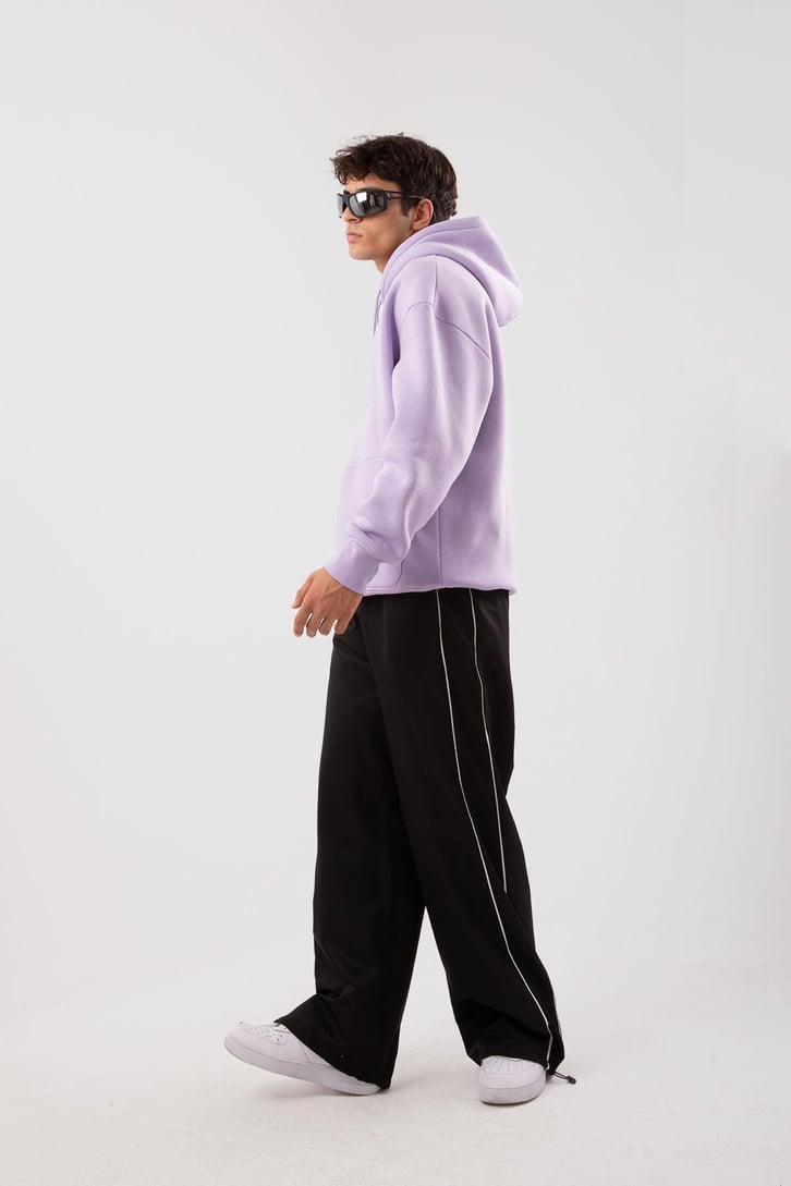 Basic Relax Fit Lila Hoodie