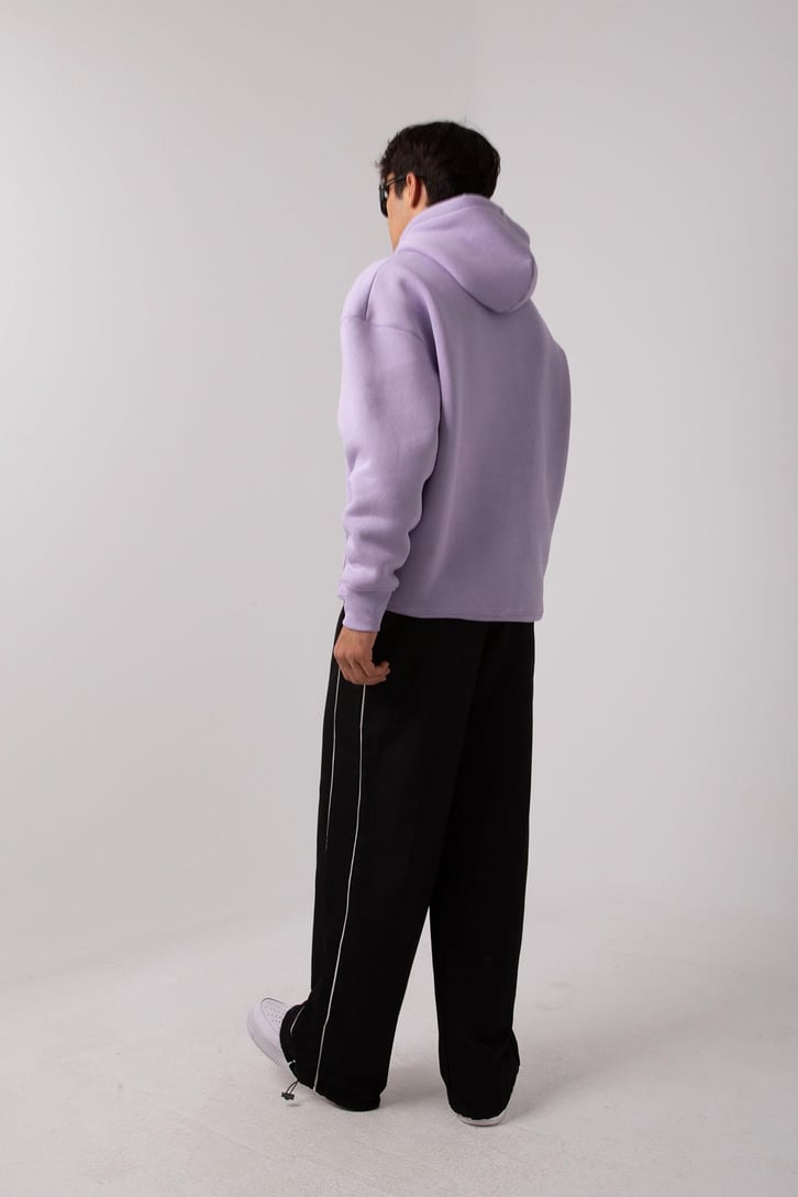 Basic Relax Fit Lila Hoodie