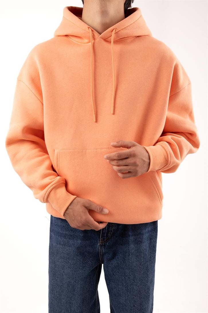 Basic Relax Fit Turuncu Hoodie
