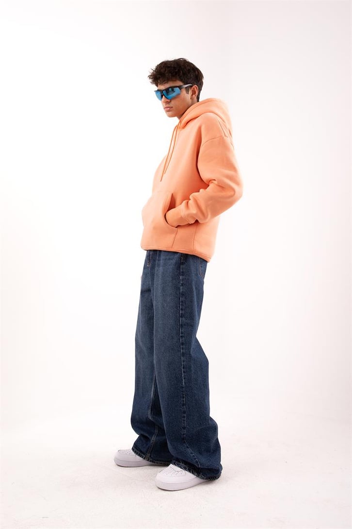 Basic Relax Fit Turuncu Hoodie