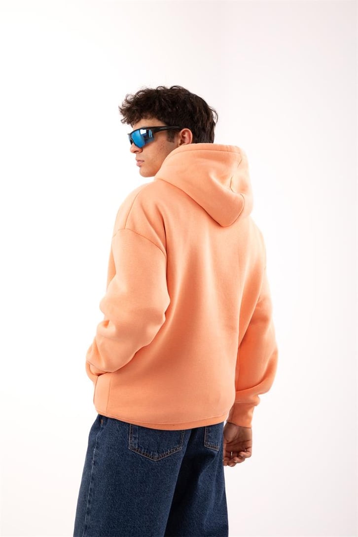 Basic Relax Fit Turuncu Hoodie