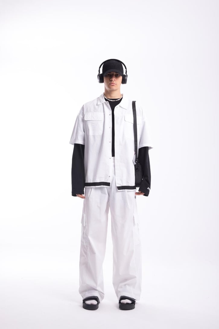 Basic  Relaxed Fit Poplin Kumaş Pantolon